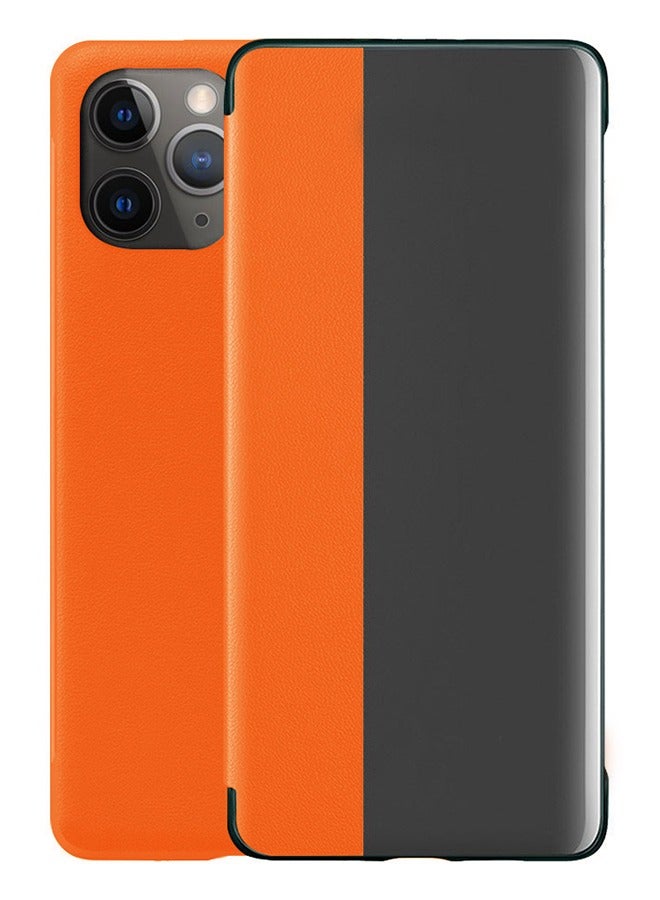 CATANES PU Flip Case Cover for iPhone 11 Pro  Slim and Functional Orange - Image 1