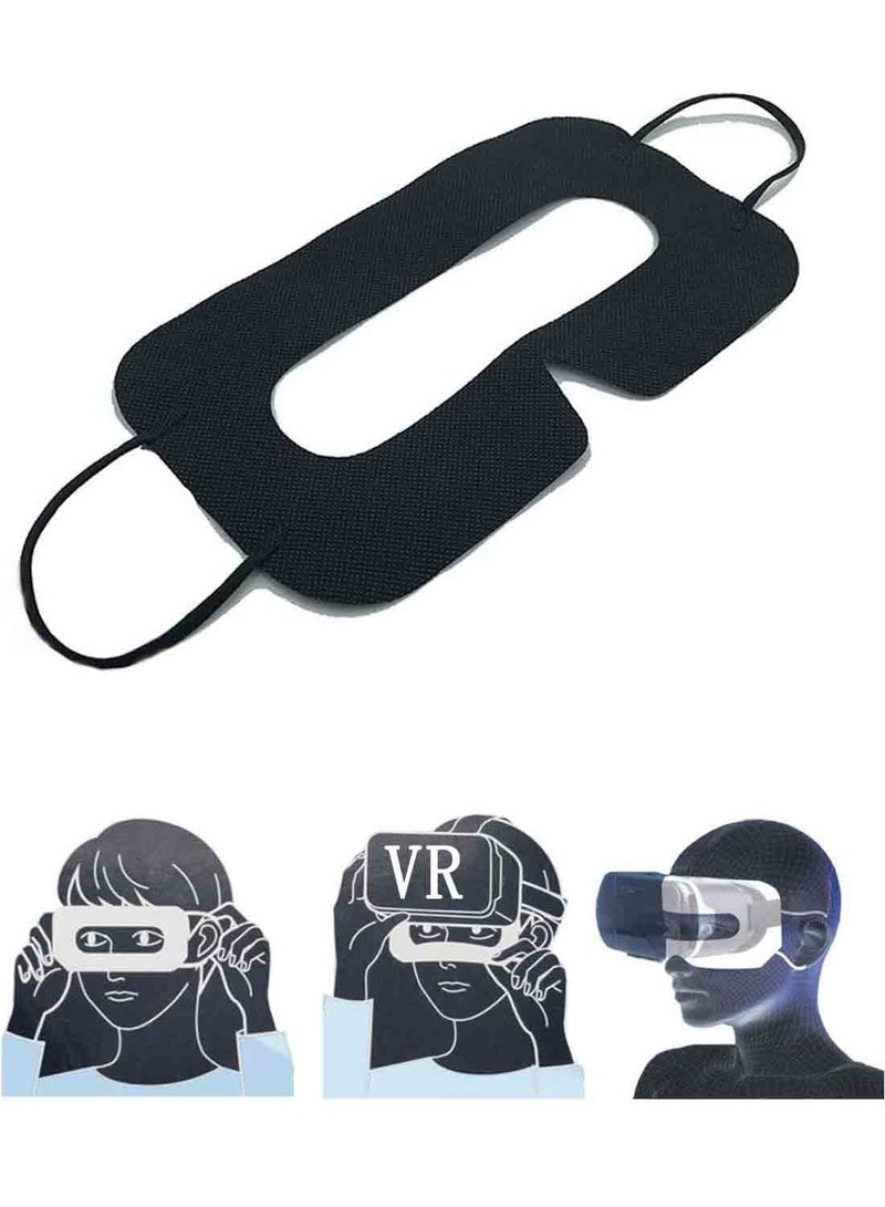 قناع الواقع الافتراضي قابل للتخلص منه بشكل عام لحماية العين، مناسب لـ Oculus/HTC/Gear VR، يمنع التهابات العين (أسود، 100 قطعة) - Image 2