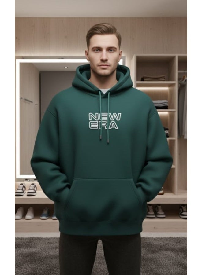 NEW ERA Men’s Oversized Hoodie – Winter High-Quality Hoodie with Modern  Design - Image 2