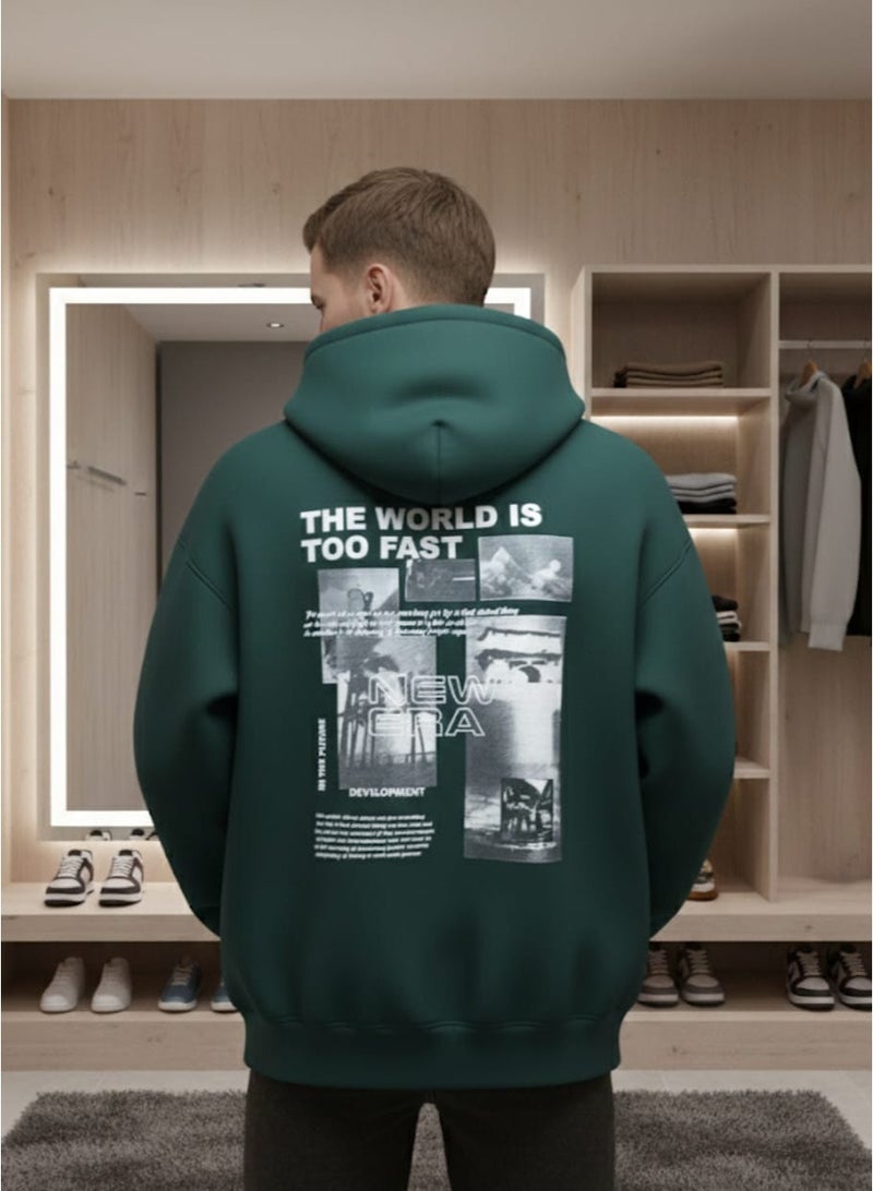 NEW ERA Men’s Oversized Hoodie – Winter High-Quality Hoodie with Modern  Design - Image 4