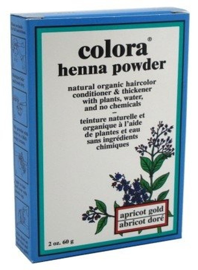 Colora Henna Powder Hair Color Apricot Gold 2 Ounce (59ml) (2 Pack)