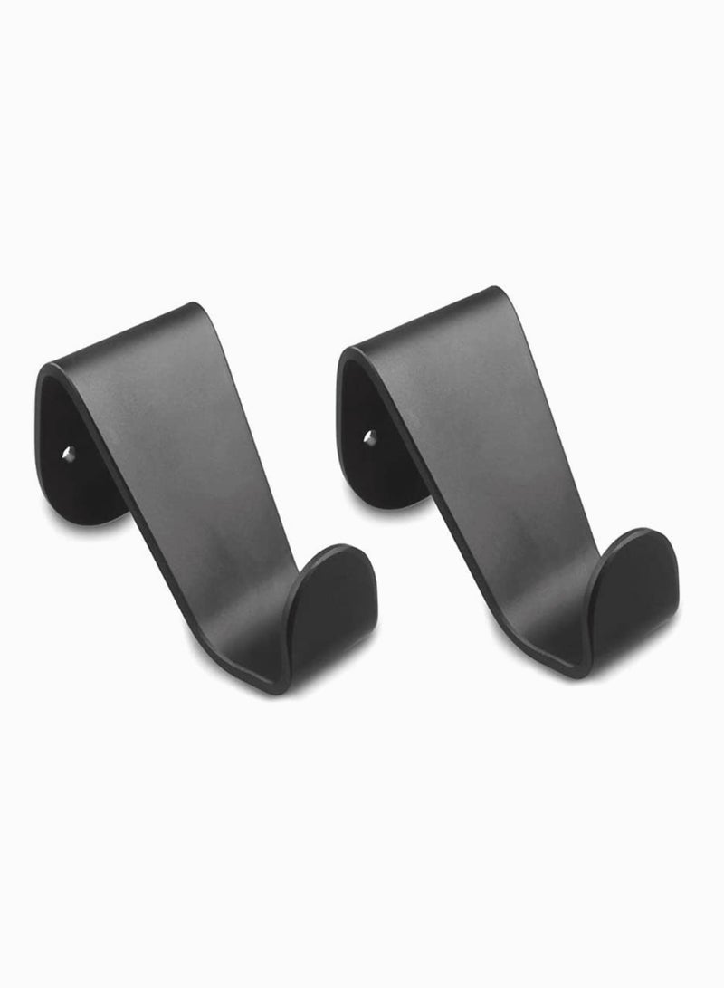 SYOSI Car Seat Hooks Car Headrest Hook, Stylish Back Seat Hanger for Your Purse, Grocery Bags, Handbag to Keep Them from Sliding Around While Driving, Car Seat Organizer Accessory Black 2 Pcs  - Image 1