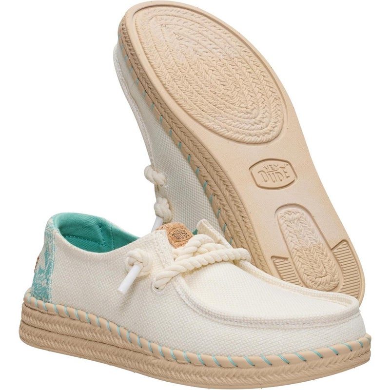 Women's espadrille slip-on shoe for travel and casual wear, cork footbed, lightweight, hibiscus color, breathable natural fiber upper - Image 4