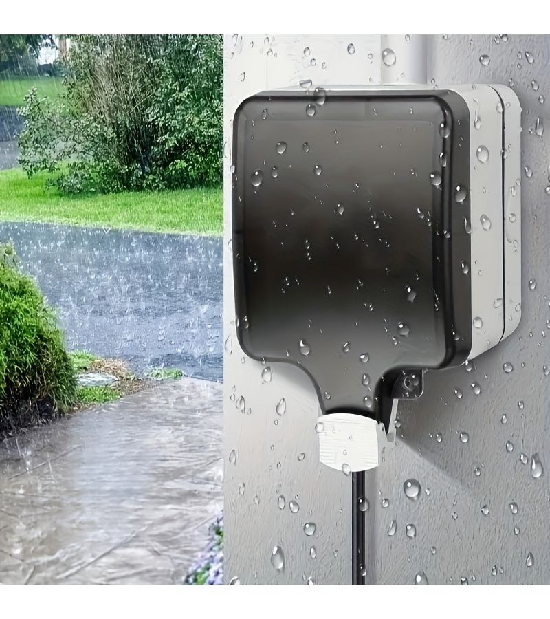 5 Way Outdoor Switch Socket Distribution Box With Black Transparent Cover For Garden And Garage Use Switches And Sockets Not Included - Image 4