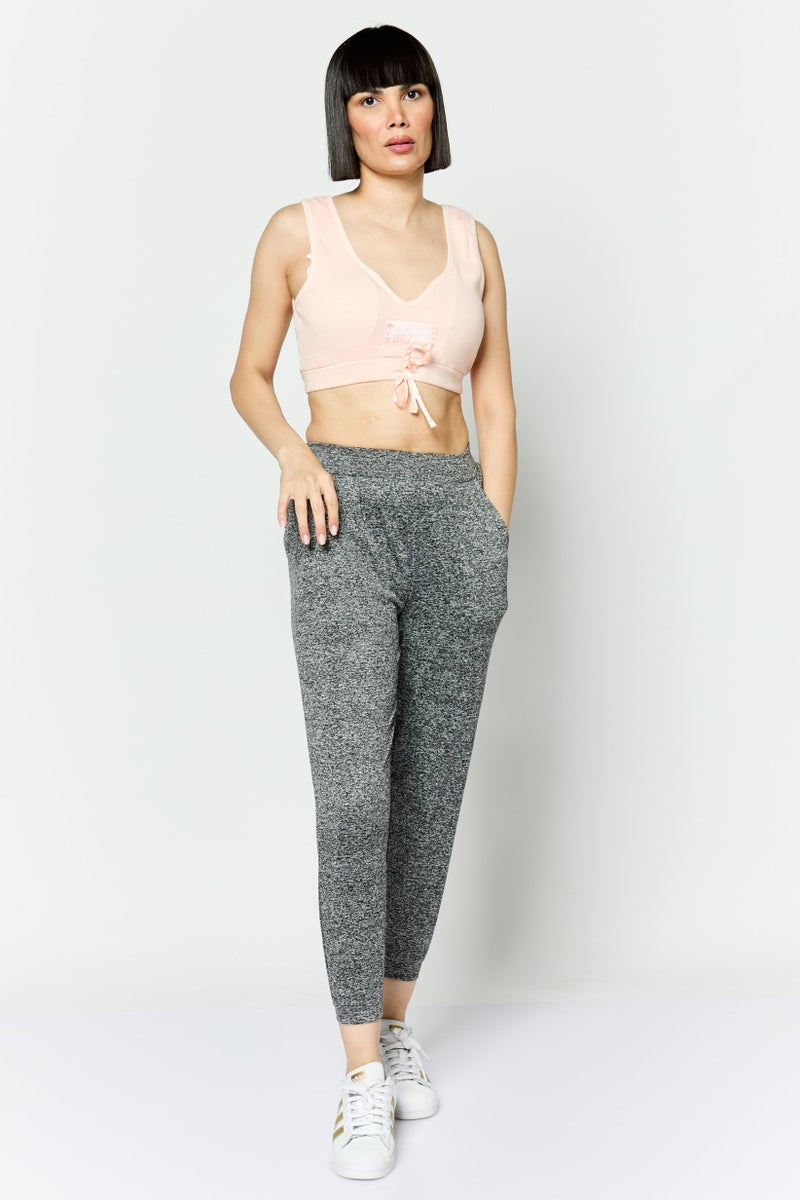 Ellesse Women Padded Brand Logo Outdoor Sport Bra, Pink - Image 4