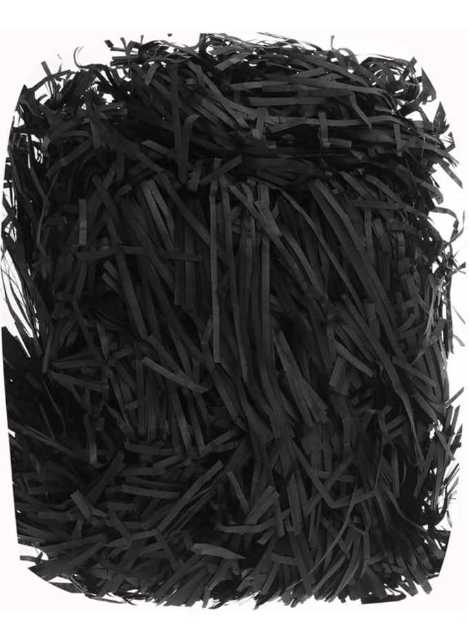 Boxwoods Black Shredded Paper Filler Gift Box Packing And Basket Filling  - Image 1