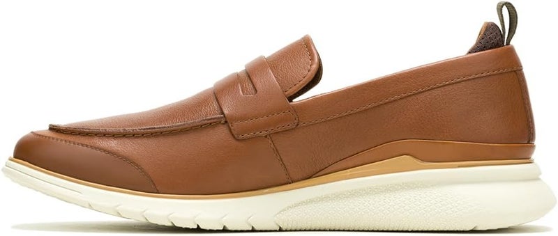Hush Puppies Cognac Faux Leather Slip-On Shoes - Image 3