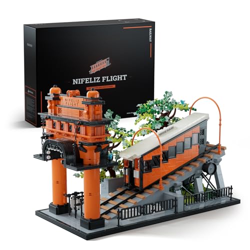 Nifeliz Flight Railway Building Set Vintage Cable Car Railway Display Model for Dcor Memorable Festival Gift for Adults 2892 PCS NF10294 - Image 1