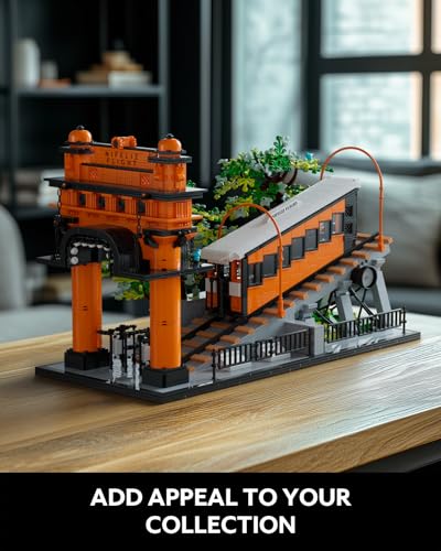 Nifeliz Flight Railway Building Set Vintage Cable Car Railway Display Model for Dcor Memorable Festival Gift for Adults 2892 PCS NF10294 - Image 5