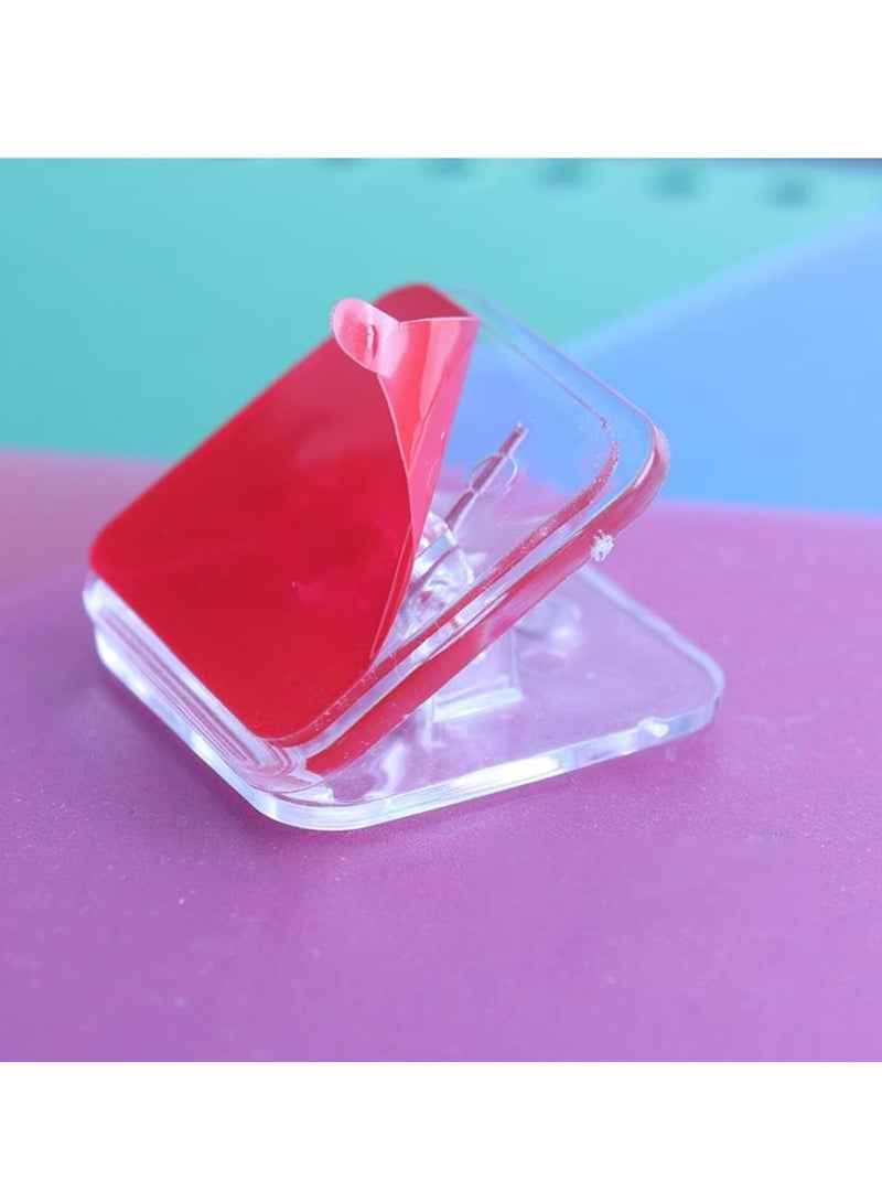 إسكدنيا 12 قطعة من القلابات اللزجة الذاتية، قلابات الجدار، قلابات الصور، قلابات اللزجة الثابتة، قلابات الربيع المعلقة للملصقات المكتبية. - Image 3