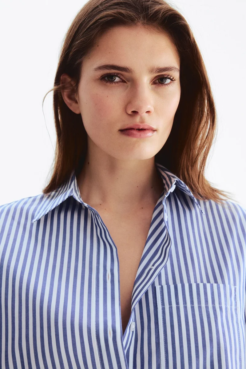 H&M  Short poplin shirt for Women | Best Price UAE