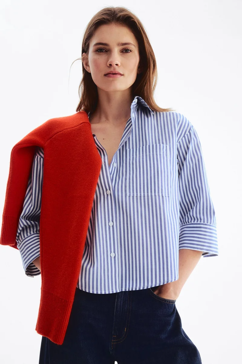 H&M Short poplin shirt