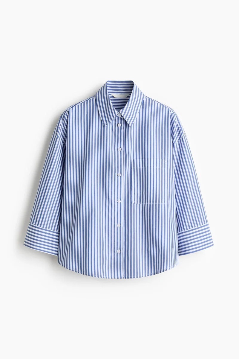 H&M  Short poplin shirt for Women | Best Price UAE