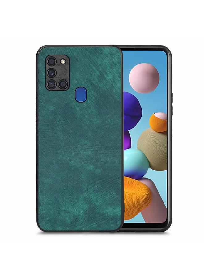 اس-توب جراب لهاتف Samsung Galaxy A21s مصنوع من الجلد العتيق وغطاء خلفي من البولي كربونات - Image 1