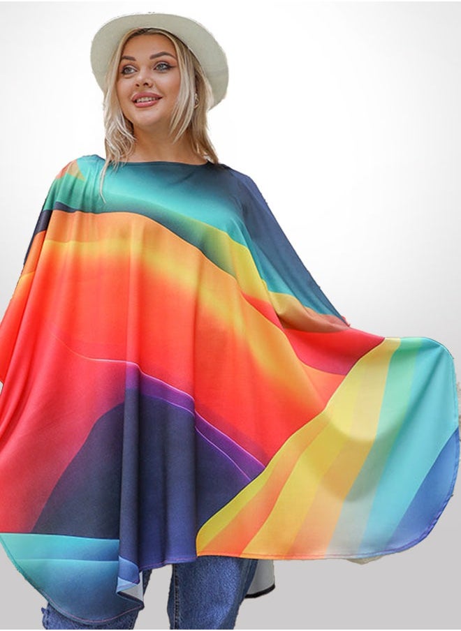 Zmurud Autumn poncho - printed  - Image 1