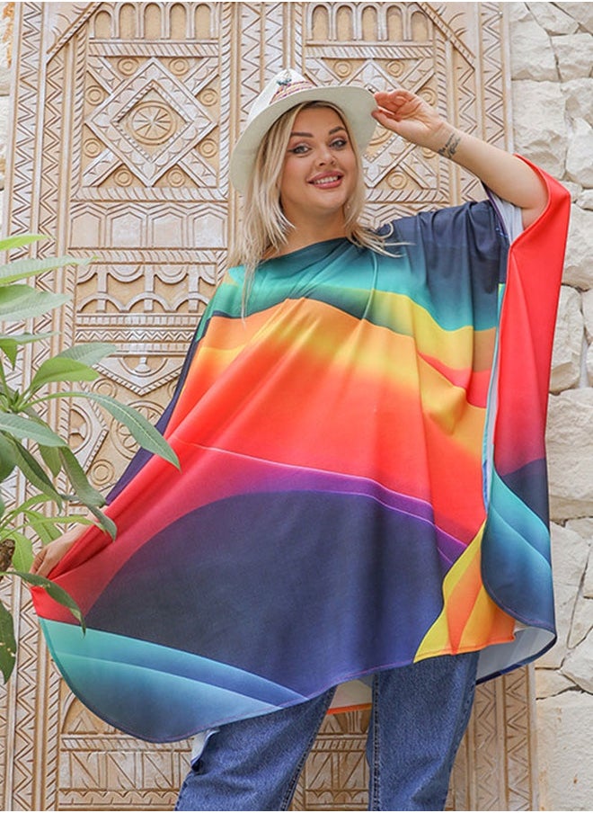 Zmurud Autumn poncho - printed  - Image 4