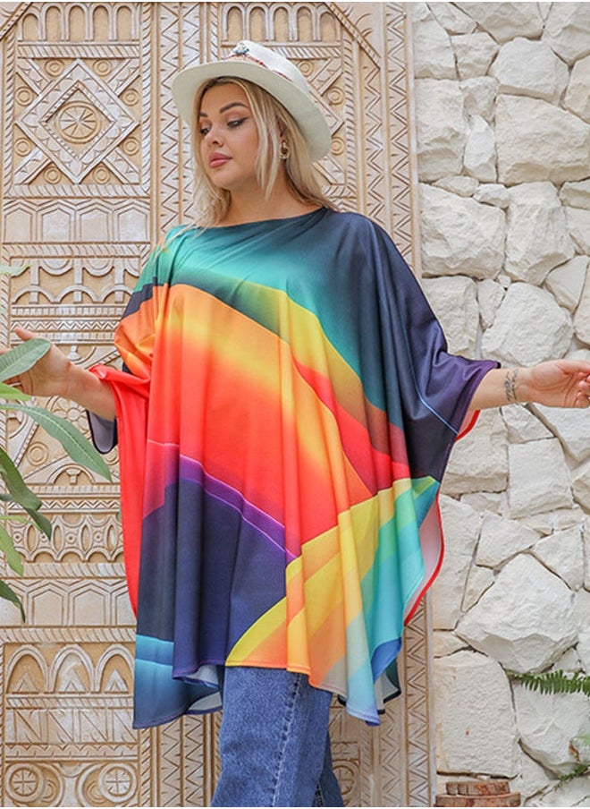 Zmurud Autumn poncho - printed  - Image 5