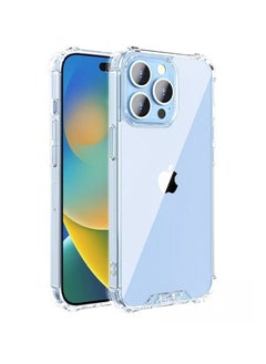 For Apple iPhone 15 Pro Shockproof King Kong Back Defender Cover , Defender Corners and Semi Transparent Back Compatible With Apple iPhone 15 Pro (6.1') (Clear)