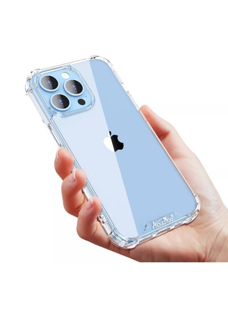 Generic - For Apple iPhone 15 Pro Shockproof King Kong Back Defender Cover , Defender Corners and Semi Transparent Back Compatible With Apple iPhone 15 Pro (6.1') (Clear) - Image 1