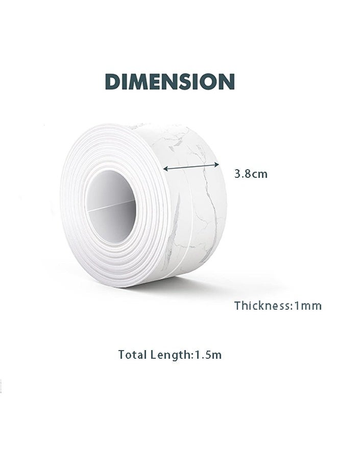 Fazza Caulk Strip Tape, Bath & Kitchen Tape Sealant Strip, PVC Self Adhesive Tub and Wall Sealing Sealer, 1.5Meters  - Image 2