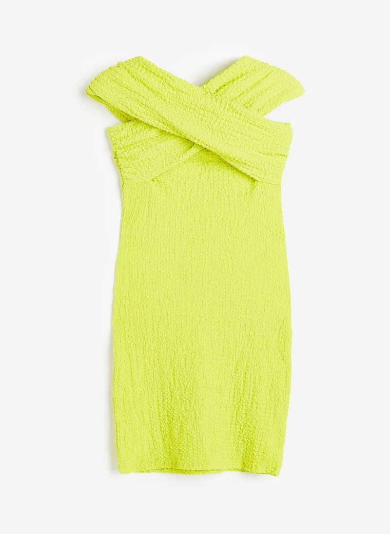 H&M Textured Off The Shoulder Dress