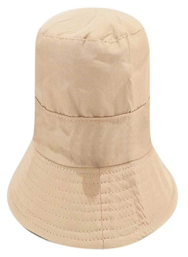Zacharias Unisex Cotton Fishermen Bucket Cap Hat Beige