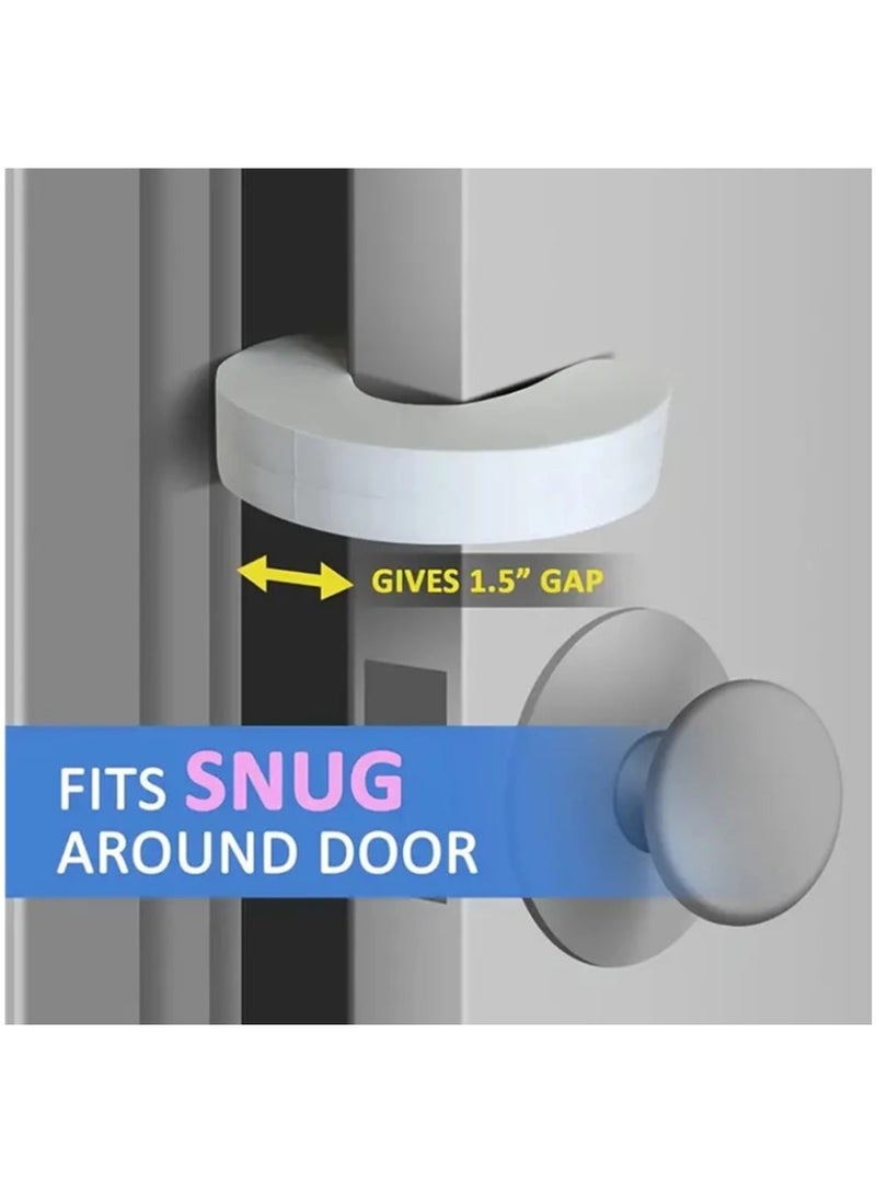 Child safety door stop, one piece to prevent the door from being locked on children, door stopper to prevent the door from being closed on children's hands, a piece to prevent the door from being locked on children's fingers, a piece that is fixed on the door to protect children from closing the door on themselves, a piece of foam to protect young children, a piece of door stop to protect children from the door being closed on them, a high-quality piece that is installed on doors to protect young children from danger, a door guard to protect them from being closed, protecting children from the danger of doors, solving the problem of children locking themselves in, a door stop to prevent the door from being closed, a door protector, protecting and preventing the door from colliding. - Image 3