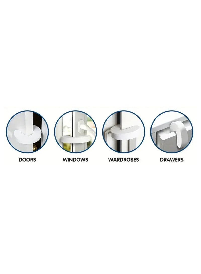Child safety door stop, one piece to prevent the door from being locked on children, door stopper to prevent the door from being closed on children's hands, a piece to prevent the door from being locked on children's fingers, a piece that is fixed on the door to protect children from closing the door on themselves, a piece of foam to protect young children, a piece of door stop to protect children from the door being closed on them, a high-quality piece that is installed on doors to protect young children from danger, a door guard to protect them from being closed, protecting children from the danger of doors, solving the problem of children locking themselves in, a door stop to prevent the door from being closed, a door protector, protecting and preventing the door from colliding. - Image 5