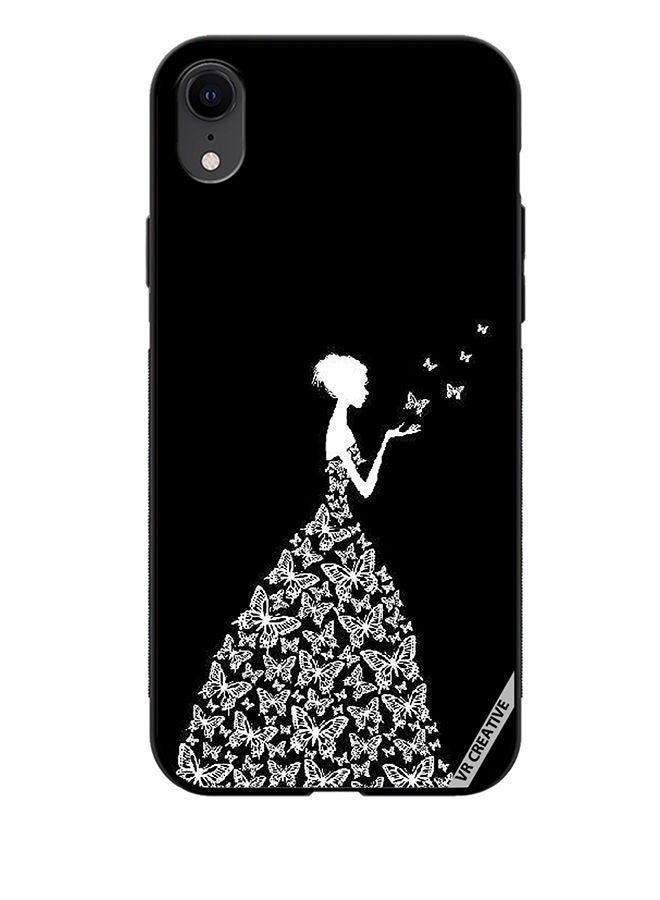 VR CREATIVE Protective Case Cover For Apple iPhone XR Girl In Butterfly Dress Design Multicolour  - Image 1