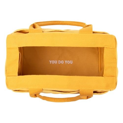 Soolla Studio Bag: Pottery Tool Bag, Art Supply Storage, Knitting Yarn Organizer, Crochet Projects, & Washable Craft Tote, 30 Pockets, 25+ Canvas Colors, Student Artist Gift (Sunset Mustard) - Image 4