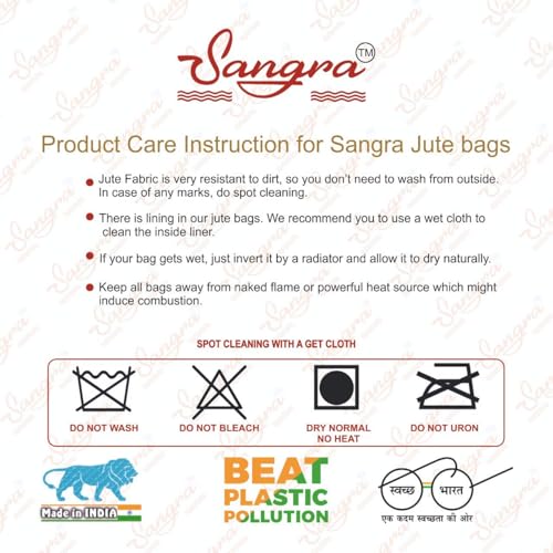 Sangra Multicolor Jute Lunch Bag for Women and Men with Zip and a Small Front Pocket - Image 5