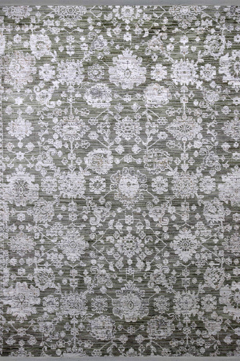 Alkaffary Carpet Lilaf Soft texture with long lasting durability Size 3.00x4.00 , Color Green-Cream - Image 1