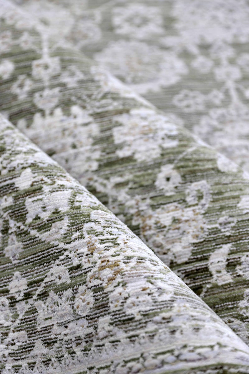 Alkaffary Carpet Lilaf Soft texture with long lasting durability Size 3.00x4.00 , Color Green-Cream - Image 3