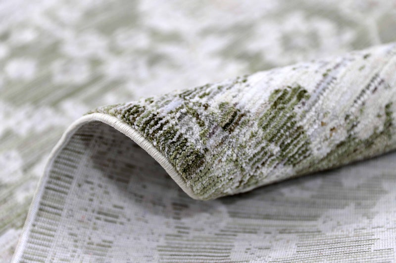 Alkaffary Carpet Lilaf Soft texture with long lasting durability Size 3.00x4.00 , Color Green-Cream - Image 4