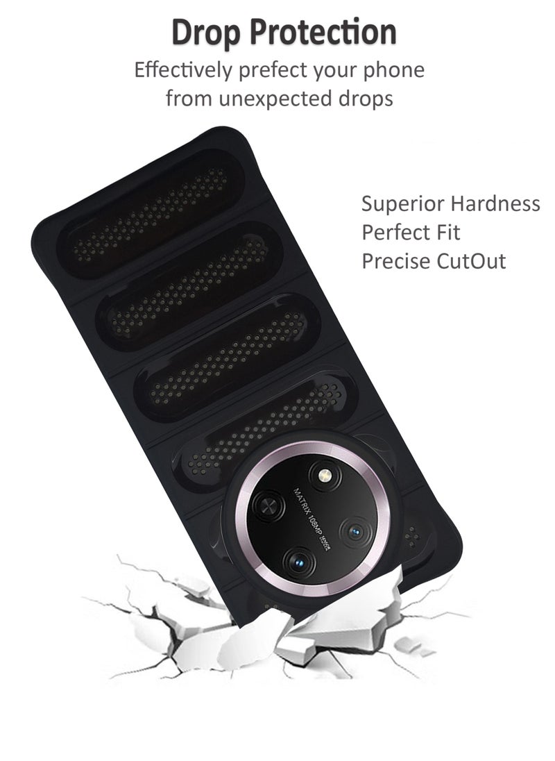 Waldic Honor X9c Smart 5G Premium Case | Premium Silicone  Case Cover Designed for Honor X9c Smart 5G | Honor X9c Smart 5G Case Camera and Drop Protection Thin Protective Back Cover Case for Honor X9c Smart 5G - Black  - Image 4