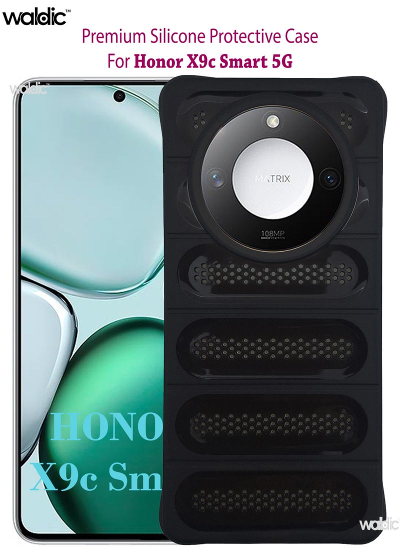 Waldic Honor X9c Smart 5G Premium Case | Premium Silicone  Case Cover Designed for Honor X9c Smart 5G | Honor X9c Smart 5G Case Camera and Drop Protection Thin Protective Back Cover Case for Honor X9c Smart 5G - Black  - Image 1