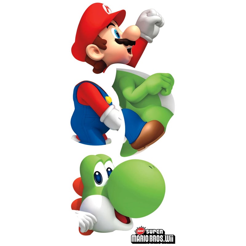 RoomMates RMK1918GM Ninetendo Super Mario Bros. Yoshi and Mario Peel and Stick Giant Wall Decals 23" x 32" - Image 4