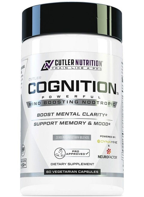 Cognition High Potency Brain Nootropic Focus Supplement: Best Nootropic And Energy Pills For Mental Clarity Memory Studying Gaming And Work ; Alpha Gpc Dynamine Caffeine L Theanine 60 Count