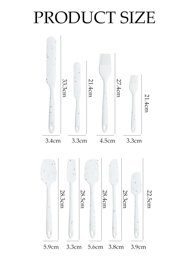 9-Piece Silicone Spatula Set, Heat Resistant Nonstick Spatulas Set,Food Grade Silicone Spatulas For Baking Cooking Set - Image 2