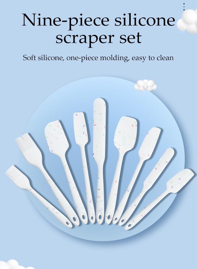 9-Piece Silicone Spatula Set, Heat Resistant Nonstick Spatulas Set,Food Grade Silicone Spatulas For Baking Cooking Set - Image 5