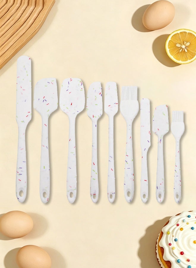 9-Piece Silicone Spatula Set, Heat Resistant Nonstick Spatulas Set,Food Grade Silicone Spatulas For Baking Cooking Set - Image 1