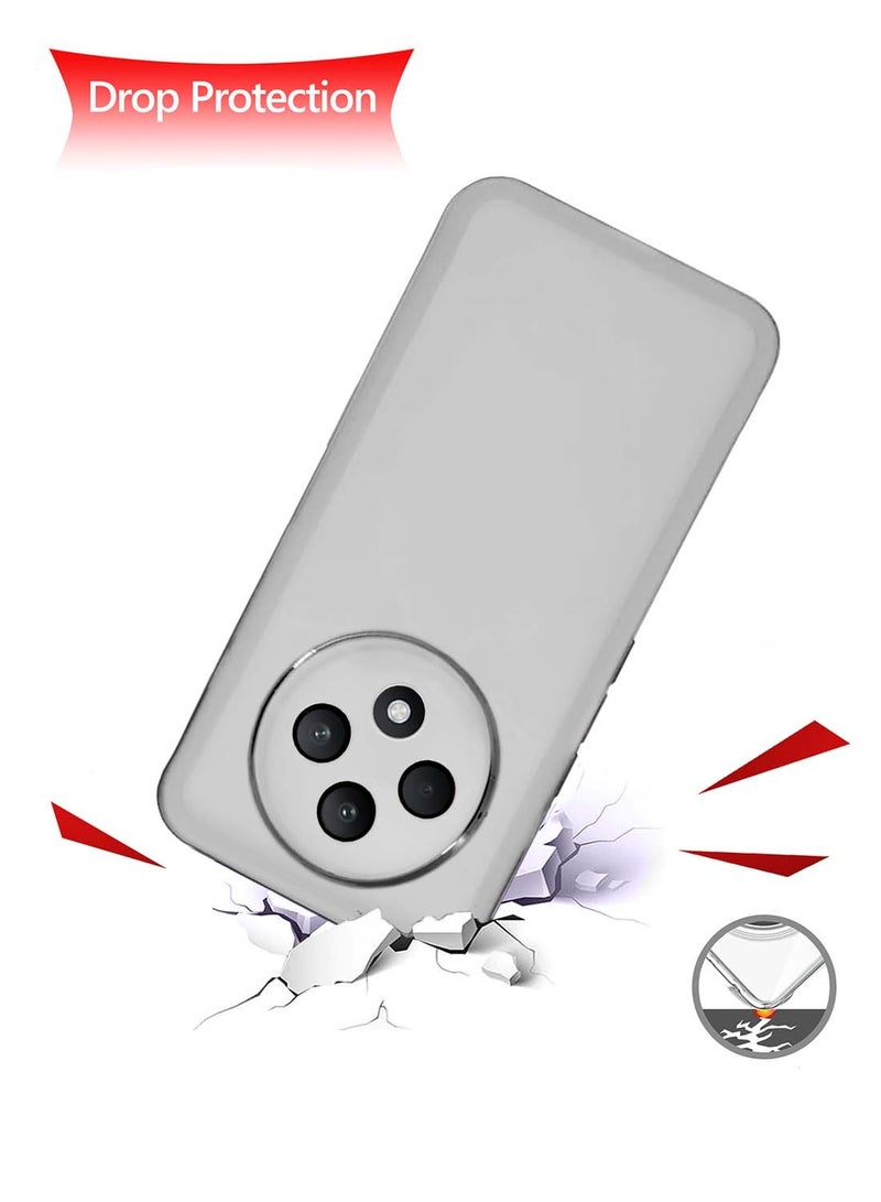 دبليو تيك جراب خلفي لهاتف oppo Reno12 F 4G / 5G 2024 مصنوع من سيليكون بولي يوريثان الحراري الناعم والنحيف للغاية، أنيق مطلي بالكهرباء وحدود الكاميرا باللون الأبيض - Image 3