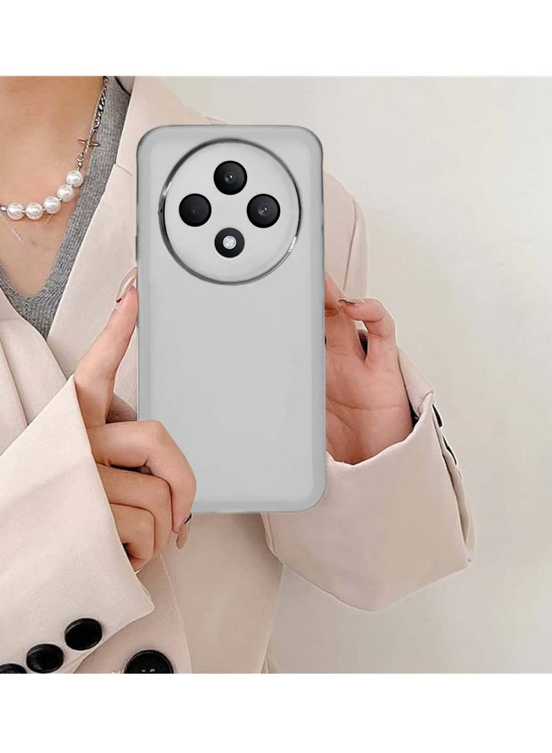 دبليو تيك جراب خلفي لهاتف oppo Reno12 F 4G / 5G 2024 مصنوع من سيليكون بولي يوريثان الحراري الناعم والنحيف للغاية، أنيق مطلي بالكهرباء وحدود الكاميرا باللون الأبيض - Image 4