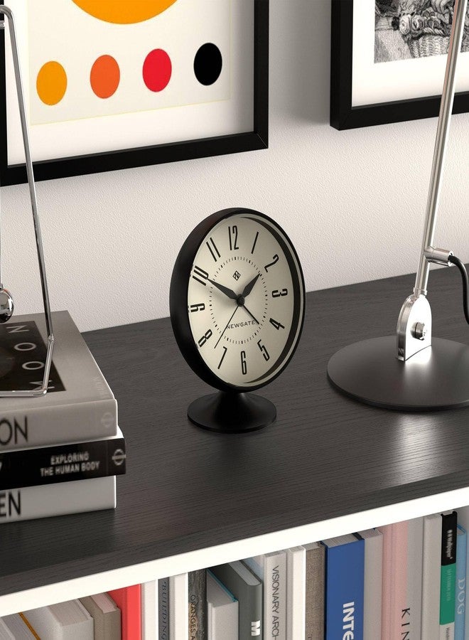 NEWGATE® Spheric Alarm Clock | Iconic Dome Retro Design | Black Soft Rubberised Finish | Ideal for Bedside, Desk or Shelf | Mid-Century Bedroom & Office Accessory - Image 4