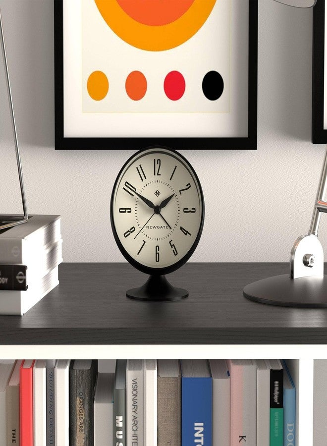 NEWGATE® Spheric Alarm Clock | Iconic Dome Retro Design | Black Soft Rubberised Finish | Ideal for Bedside, Desk or Shelf | Mid-Century Bedroom & Office Accessory - Image 2