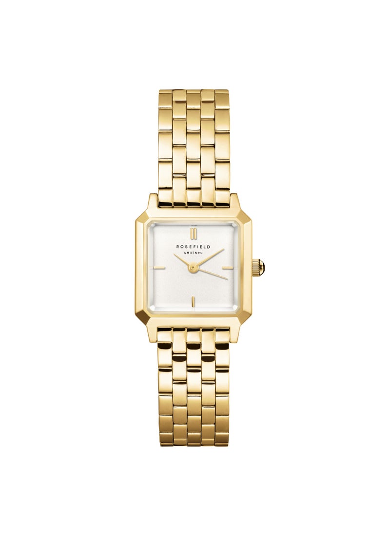 RoseField - Rosefield The Boxelle White Dial Gold Steel Women Watch, BWGSG-B01 - Image 1