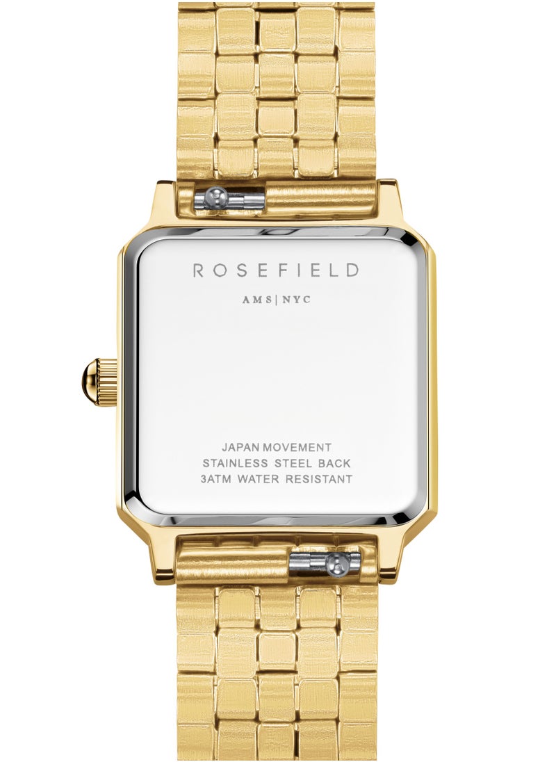 RoseField - Rosefield The Boxelle White Dial Gold Steel Women Watch, BWGSG-B01 - Image 1