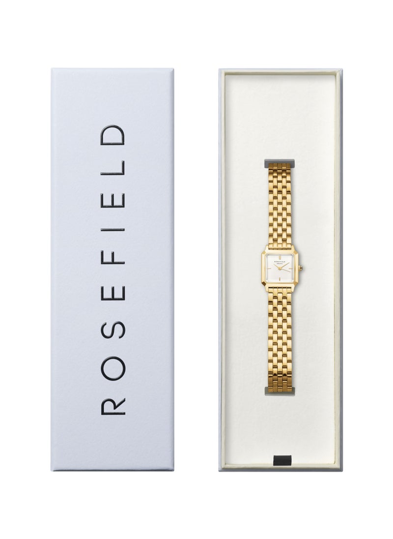 RoseField - Rosefield The Boxelle White Dial Gold Steel Women Watch, BWGSG-B01 - Image 1