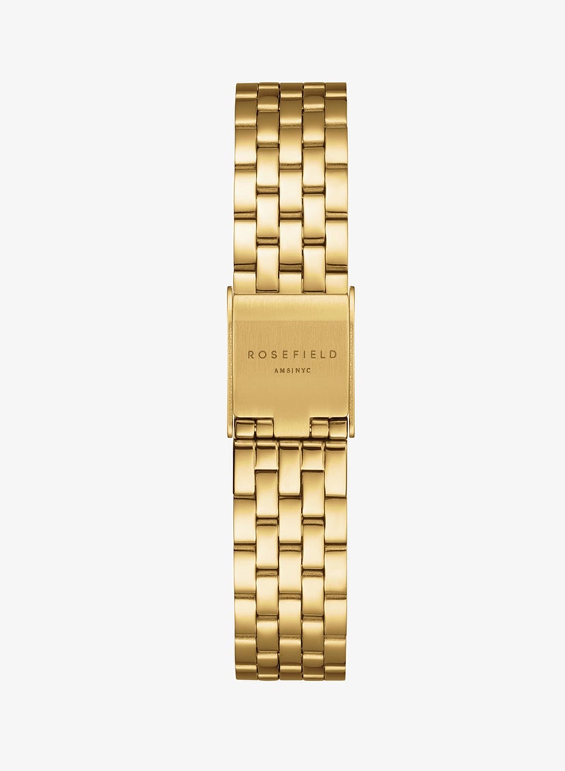 Rosefield The Boxelle White Dial Gold Steel Women Watch, BWGSG-B01 - Image 3