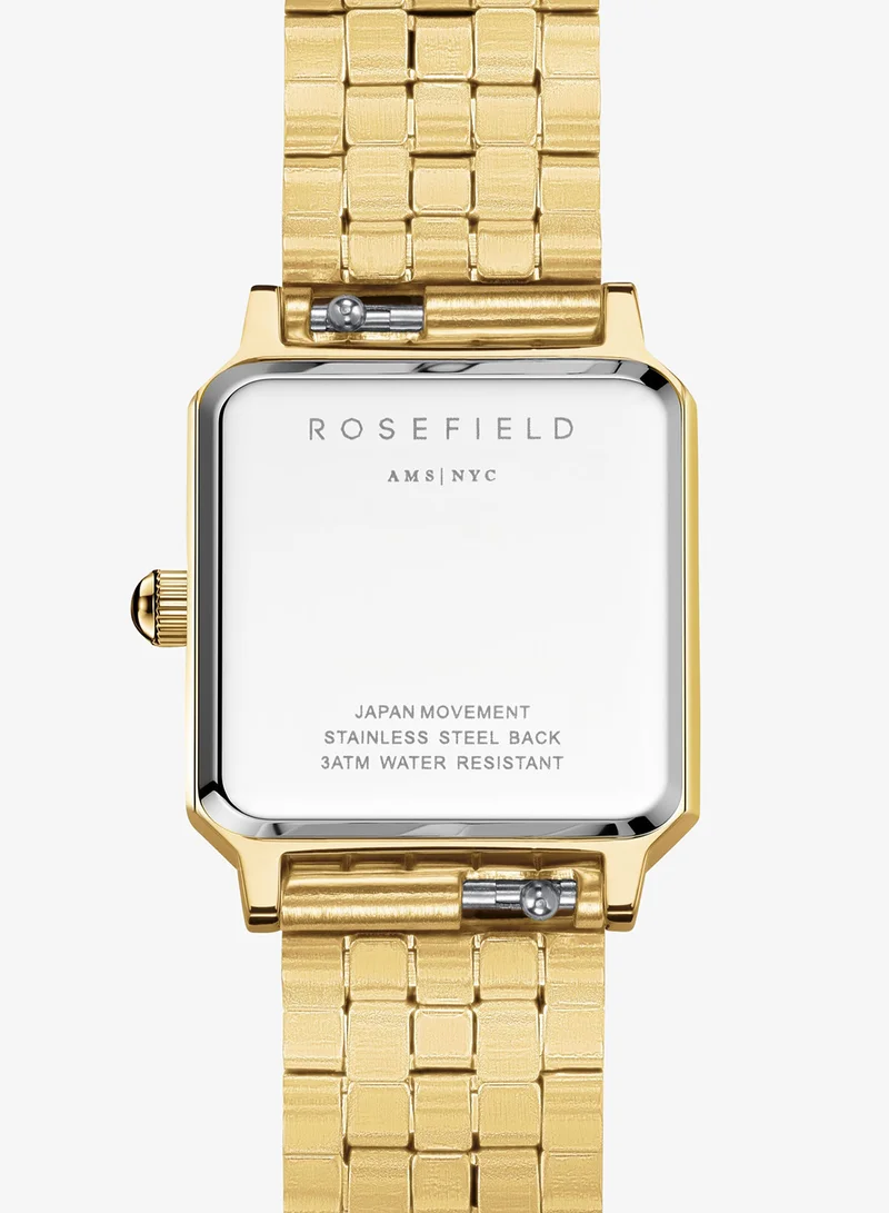 Rosefield  Rosefield The Boxelle White Dial Gold Steel Women Watch, BWGSG-B01 for Women | Best Price UAE